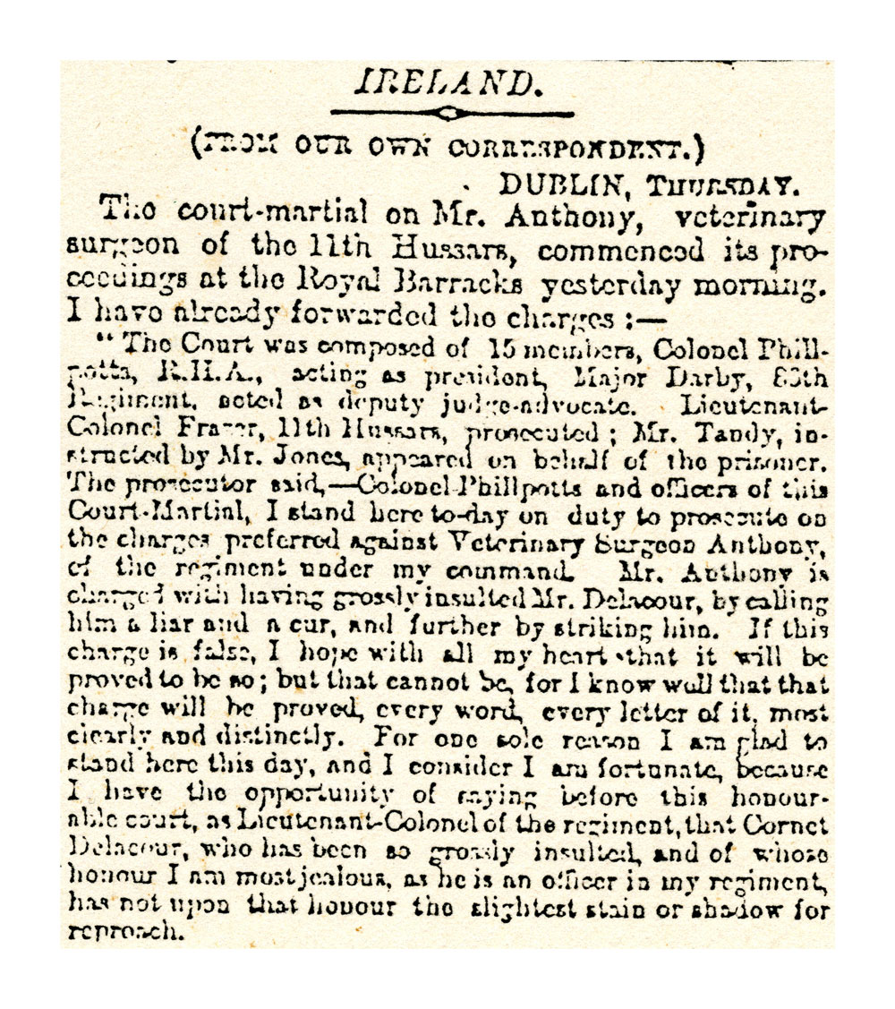 Court martial of Paul Anthony, 1862  