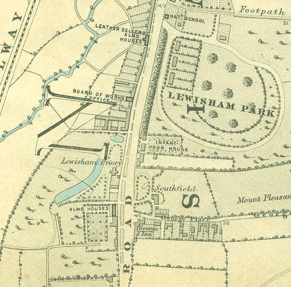 Map: St George's Infant Poor House in 1862
