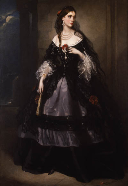 Adeline, Countess of Cardigan as a young woman. Painting by Richard Buckner (1812-1883)