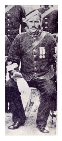 Photograph of Sergeant-Major Joseph Francis [Lane] taken in Fort Walsh 1879. Click to enlarge.