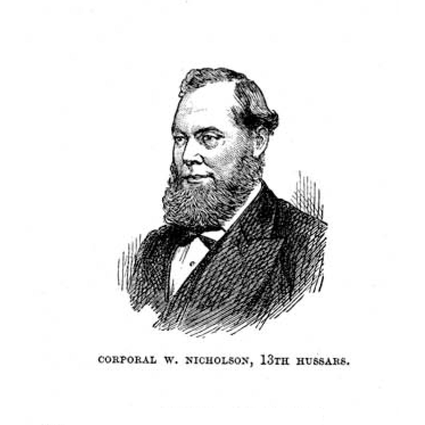 Portrait of William Nicholson, Illustrated London News, 30th October 1875. Click to enlarge.