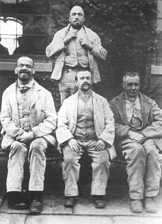 Photograph of men in a Manchester workhouse, 1890s