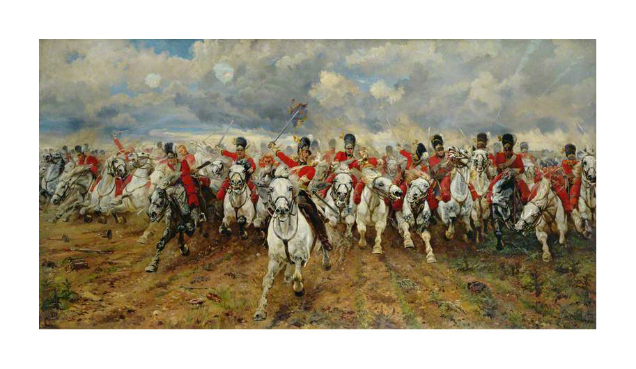 Elizabeth Thompson / Lady Butler, 'Scotland For Ever', Leeds Art Gallery. Click to enlarge.